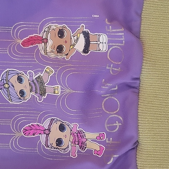 Lol Doll jacket and shirt size 4/5 purple and black in color. - Picture 8 of 8